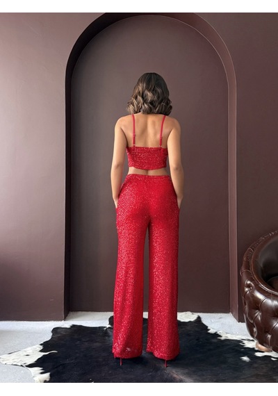 Verymoda F 1978 Pullu Pantollon Kırmızı