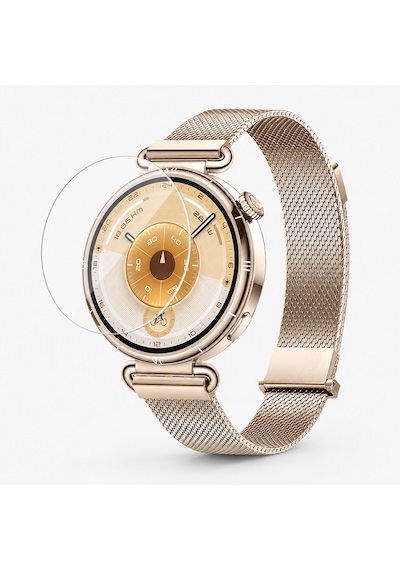 Huawei Watch Gt6 41mm Uyumlu Kolay Takılabilir Takma Aparatlı Temperli Cam Ekran Koruyucu