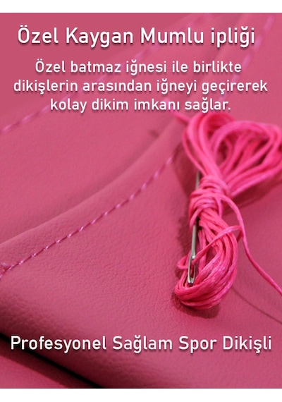 Bmw E34 Pembe İçin Uyumlu Özel Süper Deri Dikişli Direksiyon Kılıfı