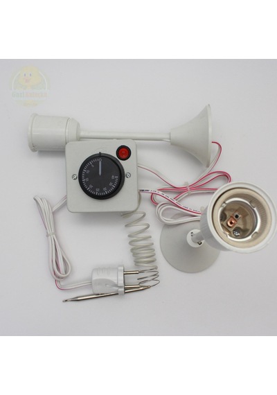 Termostat Kontrollü Düğmeli Yanan 1 Lamba Çıkışlı 1 Uzun Duyu Set