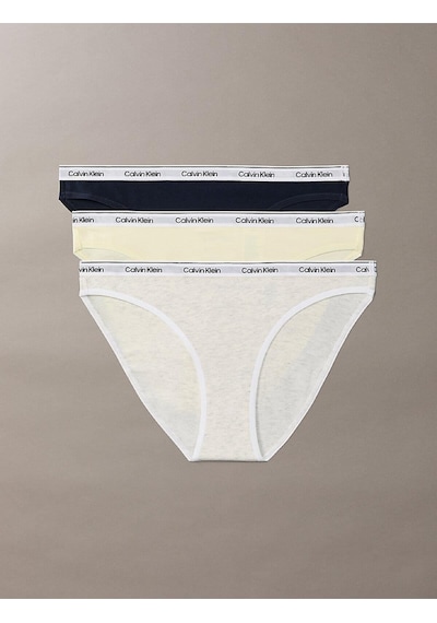 Calvin Klein Kadın 3'lü Bikini Külot Seti-13357 Çok Renkli