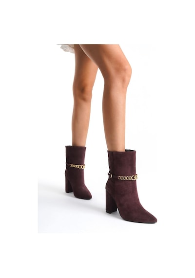 Mubiano Hakiki Deri Collection Kadın Zincir Detaylı Topuklu Süet Bot Bordo - Mcalm23142 - Brd Bordo Mubiano Hakiki Deri Collection Kadın Zincir Detaylı Topuklu Süet Bot Bordo - Mcalm23142 - Brd Bordo
