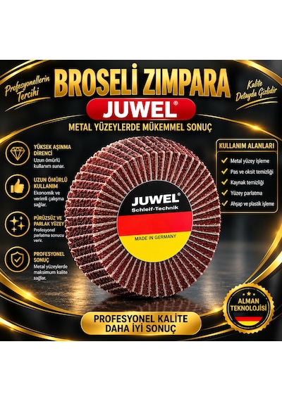 Zımpara Broseli Ve Yelpaze Zımparalar Fırça & Yüzey İşleme Metalik - 1.5 Cm - 800 Kum