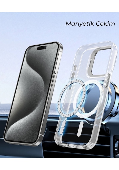 Zengemtx Joko Apple Uyumlu iPhone 16 Pro Max Armor Magsafe Kapak - Rainbow