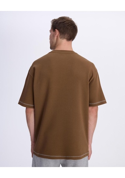 Kappa Erkek Brown Logo Pronton T-shırt 33223hw-xsc Kahverengi