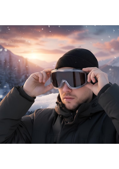 2 Adet Kayak Gözlüğü Füme Ventilli Güneş Kar Koruyucu Gözlük Uv Korumalı Snowboard Glasses Gözlük Füme