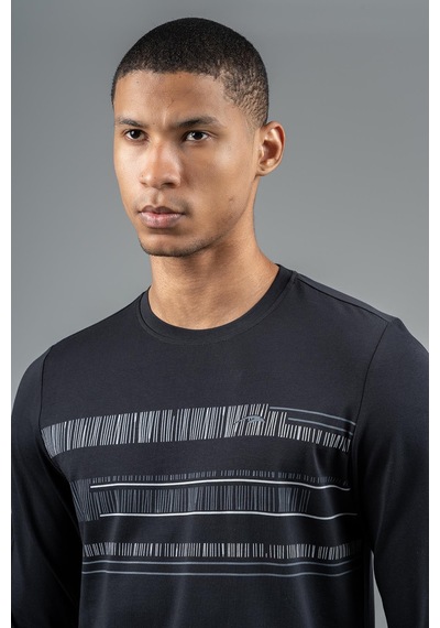 Maraton Regular Erkek Bisiklet Yaka Siyah- Sweatshirt Siyah-
