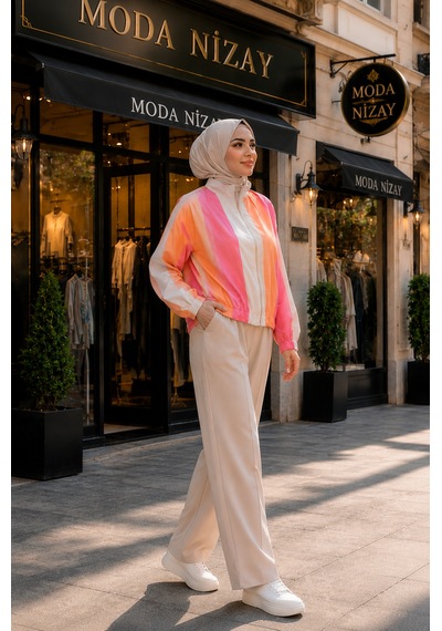 Sevitli Bomber Ceket-turuncu-5942