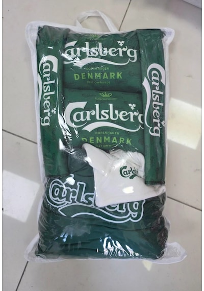 Yeşil Carlsberg Süper Set Dörtlü Servis Kılıfı + İkili Yastık Ve Kemer Kılıfı +vites Poları