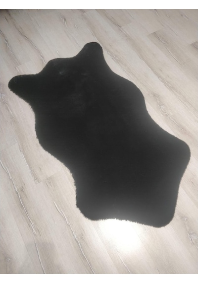 Mucize Tavşan Süet Taban Gtsiyah Post Halı 80 x 150 Cm