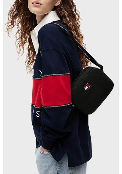 Tommy Jeans Logolu Ayarlanabilir Askılı Çanta Kadın Çanta Aw0aw18769 Bds Siyah