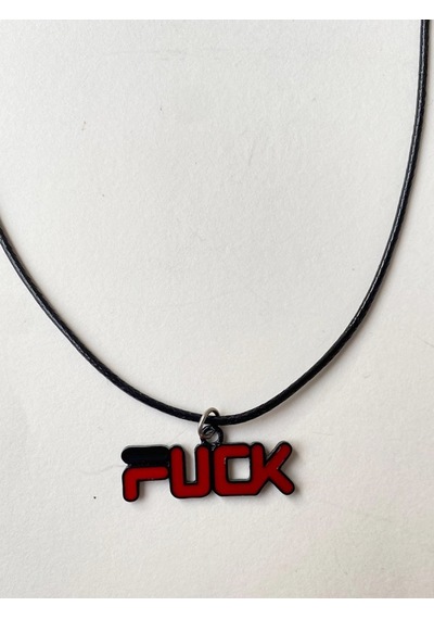 Paytak Moda F Ck Yazılı Kolye Unisex İpli Kolye Pytkkolye234 Turkuaz