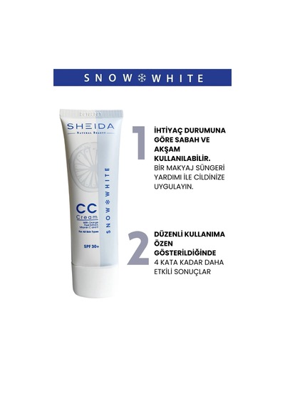 Sheida Snow White CC Krem SPF30+ 50 ML