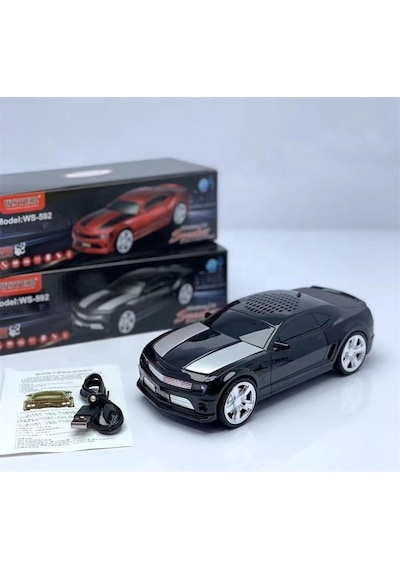 Çeşittech Ws-592 Klasik Spor Araba Tasarımlı Bluetooth Hoparlör - Stereo Ses Kaliteli, Tf/usb/fm/aux