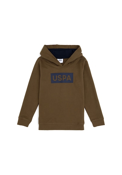 U.S. Polo Assn. Erkek Çocuk Haki Kapüşonlu Sweatshirt 50289125-VR027