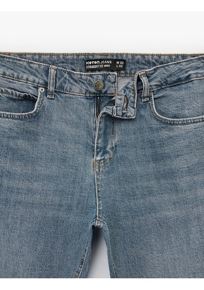Koton Normal Bel Pamuklu Cepli Straight Fit Jean Pantolon - Mark Jean İndigo Stone 6sam40020nd İndigo - Taş Koton Normal Bel Pamuklu Cepli Straight Fit Jean Pantolon - Mark Jean İndigo Stone 6sam40020nd İndigo - Taş
