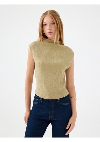 Slim Fit Kadın Bluz K.kol Haki