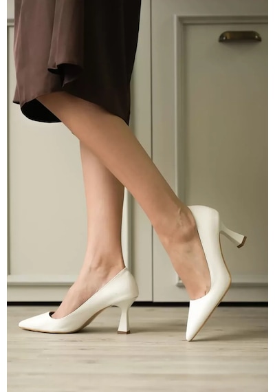Trendella Beyaz Topuklu Kadın Stiletto Tr20ms02b Siyah