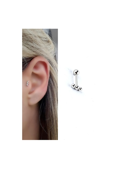 925ayar Gümüş Trend Kıkırdak Piercing Gümüş