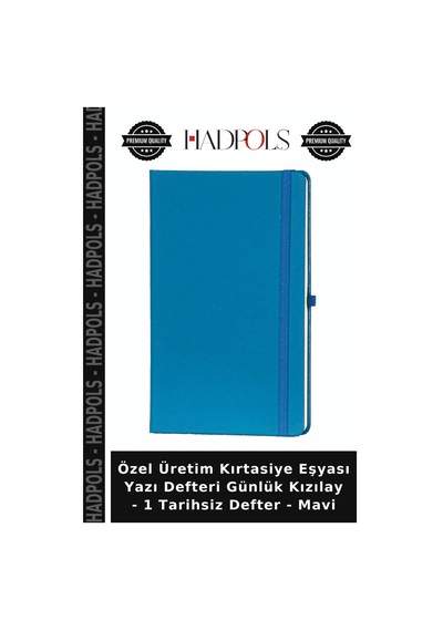 Özel Üretim Kırtasiye Eşyası Yazı Defteri Günlük Kızılay - 1 Tarihsiz Defter - Mavi