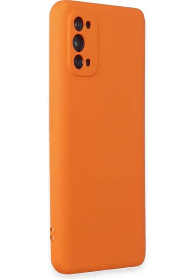 Realme 7 Pro Kılıf Nano İçi Kadife Silikon - Turuncu Düz Renkli
