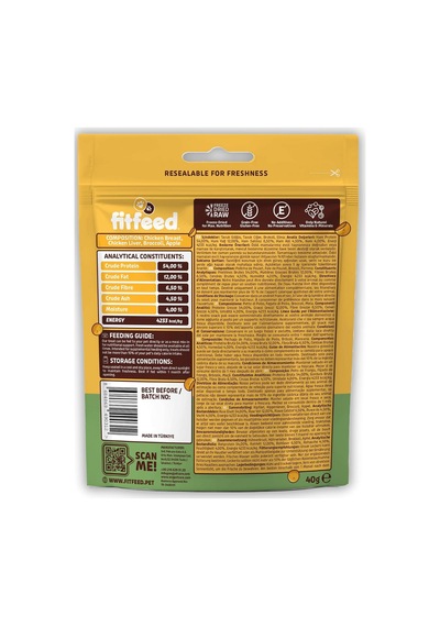 Freeze-dried Çiğ Tavuk & Elma Köpek Ödül Maması 40g