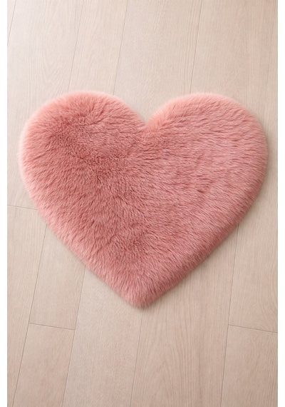 Lüx Kuzu Post Peluş Süet Taban İnce Halı Yumuşak Doku Premium Kalite Pembe