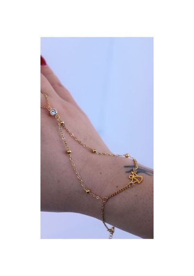 Kadın Gold Renk Trend Model Çelik Şahmeran Sarı Sarı