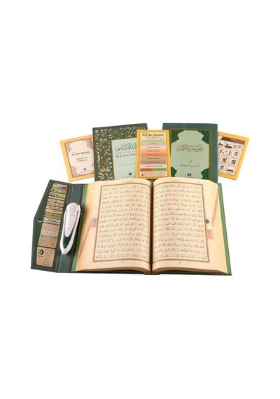 Hayrat Neşriyat Kuran Okuyan Kalem Seti Yeşil, Rahle Boy, Karton Kutulu