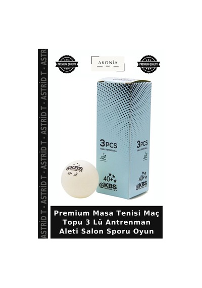 Premium Masa Tenisi Maç Topu 3 Lü Antrenman Aleti Salon Sporu Oyun