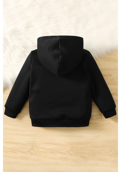 Uyguntarz Çocuk Su Baskılı Sweatshirt Siyah