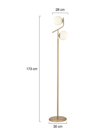 Velar Eskitme Beyaz Camlı Modern Tasarım Metal Lambader