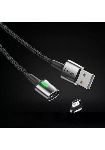 Baseus Zinc Magnetic Usb Kablo Şarj Android Mikro Başlık 2Metre