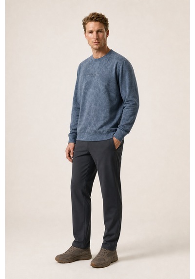 Redline Rummi Desenli Kışlık Yeni Sezon Erkek Regular Fit Sweatshirt Füme