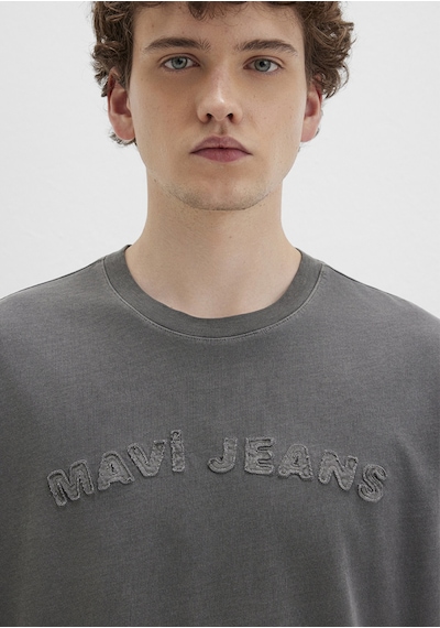 Mavi - Mavi Jeans Baskılı Antrasit Tişört 0612953-900 Antrasit