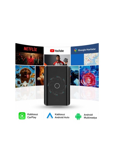Tr Ai Box Kablosuz Carplay & Android Auto Multimedya Dönüştürücü