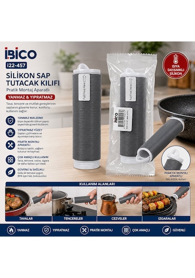 İbico İ22-457 Silikon Tava Sapı Tutacak Kılıfı Isıya Dayanıklı Diğer