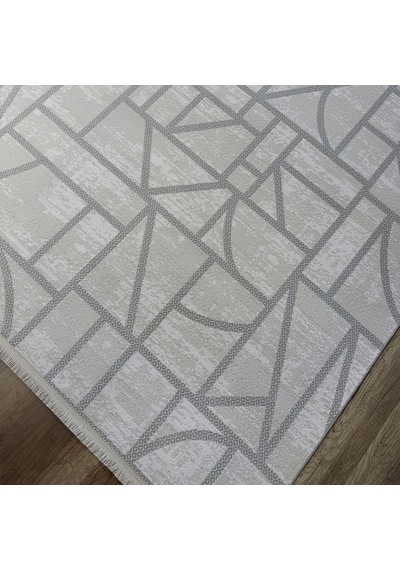 Hoom Rugs Grandy 5212 Krem Kaymaz Pamuk Taban Modern Halı Krem