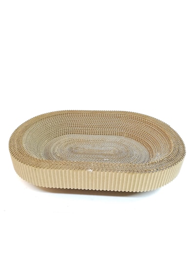 Oval Karton Kedi Tırmalam Yatağı 40x50x8 Cm