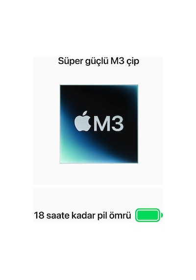 Apple Macbook Air MRXW3TU/A M3 8 GB 512 GB SSD 13.6" MacOS Dizüstü Bilgisayar