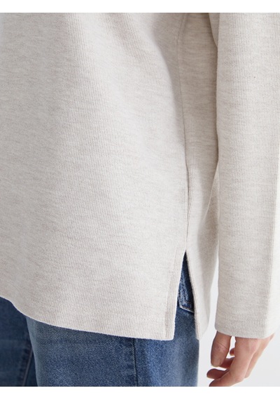 Lcw Comfort Bej Bisiklet Yaka Kadın Sweatshirt