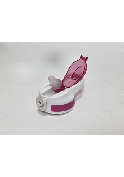 Otomatik Pipetli Su Matarası Yedek Kapağı 65mm Pembe-beyaz Çok Renkli