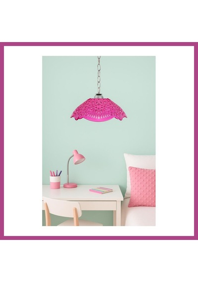 Gees Global Pembe Akrilik Avize Modern Dekoratif Aydınlatma 35x35x12 Cm Gbzs