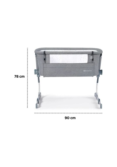 Kinderkraft Uno Up Anne Yanı Beşiği - Grey Melange Grey Kinderkraft Uno Up Anne Yanı Beşiği - Grey Melange Grey