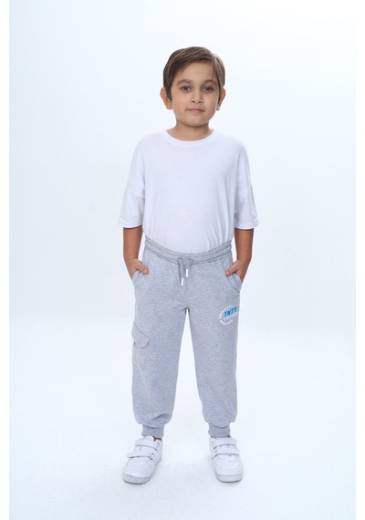 Toontoy Kids Toontoy Erkek Çocuk Concept Baskılı Eşofman Alt Gri Melanj