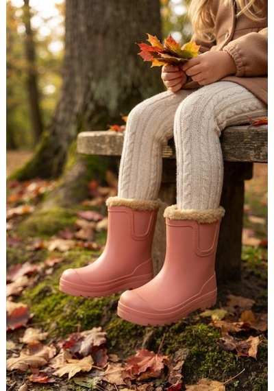 Igor W10340 402 Pembe Rosa Verona Borrego İçi Kürklü Çocuk Yağmur Çizmesi