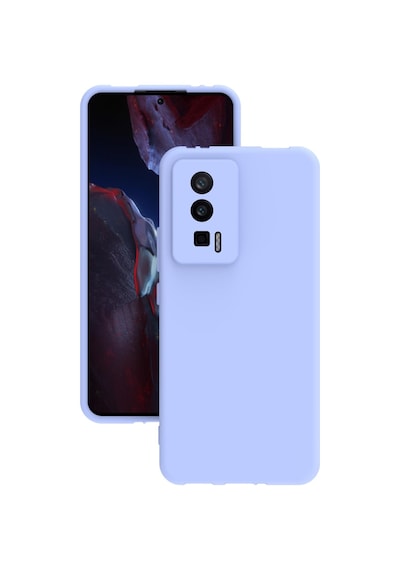 Xiaomi Poco F5 Pro Kılıf Kamera Korumalı Silikon Rubber Arka Kapak Lila