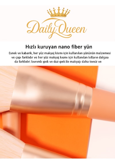 Daily Queen Yüksek Kalite 11 Li Şanpanmay Renk Makyaj Fırça Seti