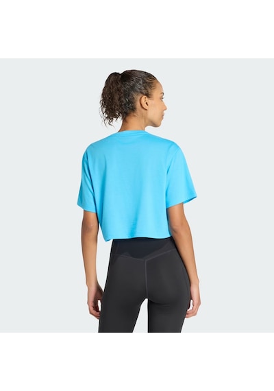 Adidas Train Essentials Boxy Workout Kadın T-shirt Kb7913 Mavi