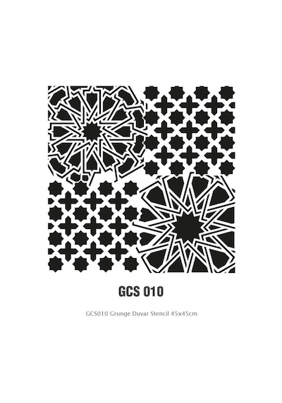 Grunge Duvar Stencil 45X45 Gcs010